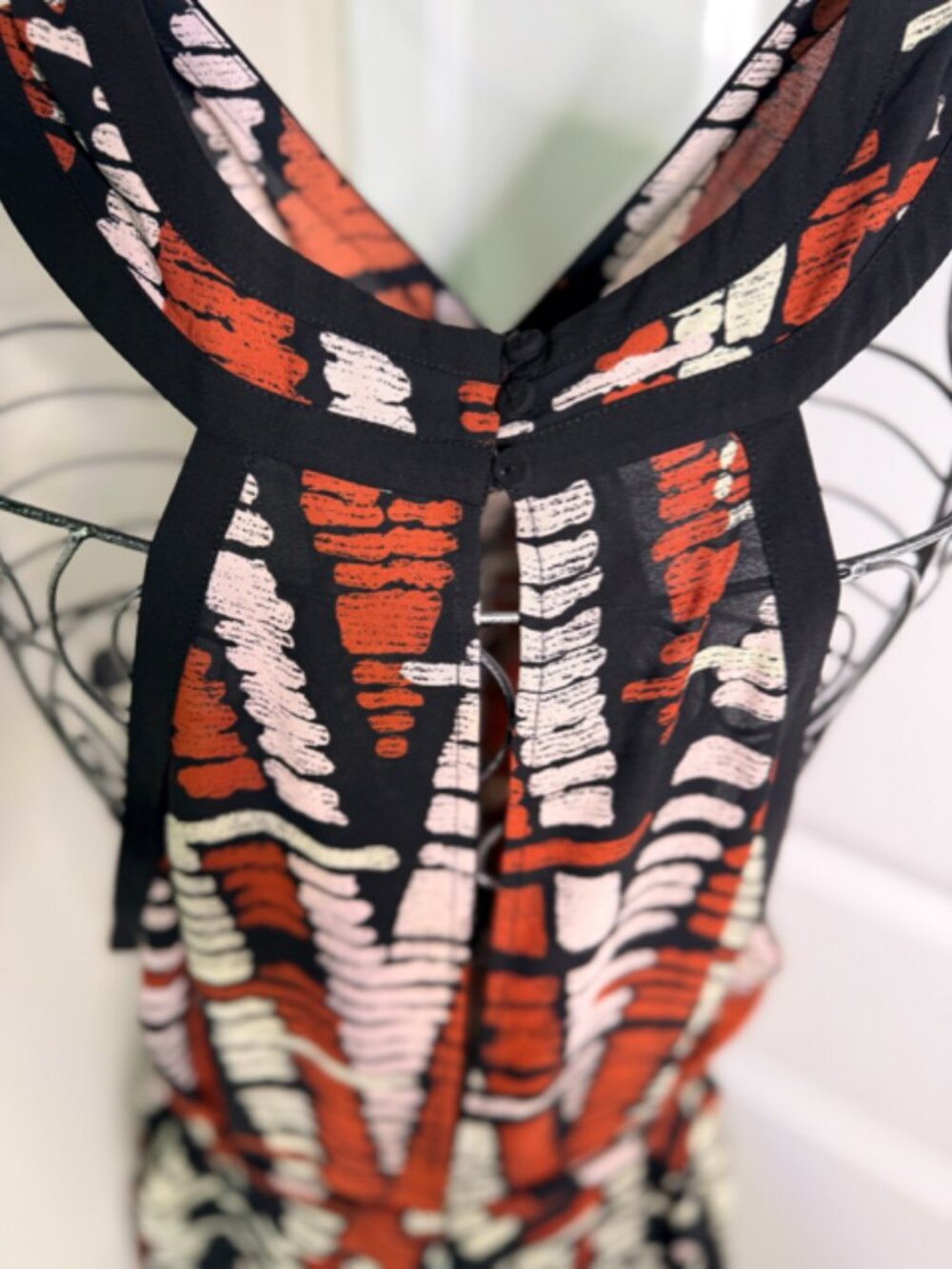 BCBGMAXAZRIA Printed Halter Romper, Size L - Picture 8 of 12